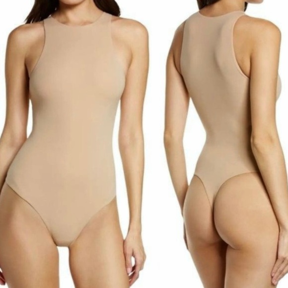 SKIMS Other - Skims Fits Everybody High Neck Bodysuit Sienna Beige size Medium NWT